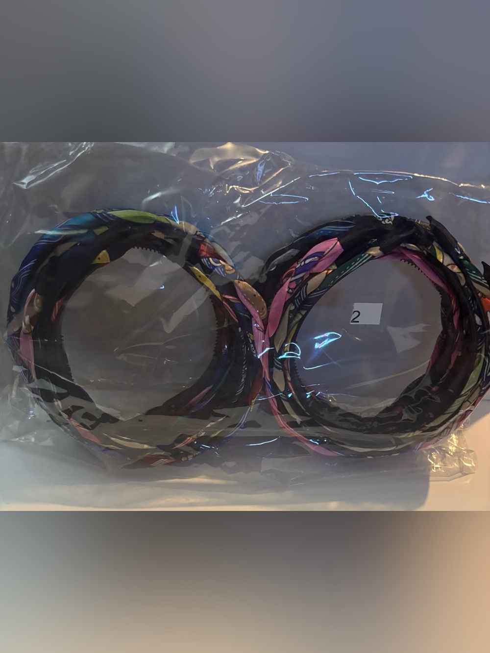 12 for $15 women's colorful, silky fabric braided headbands